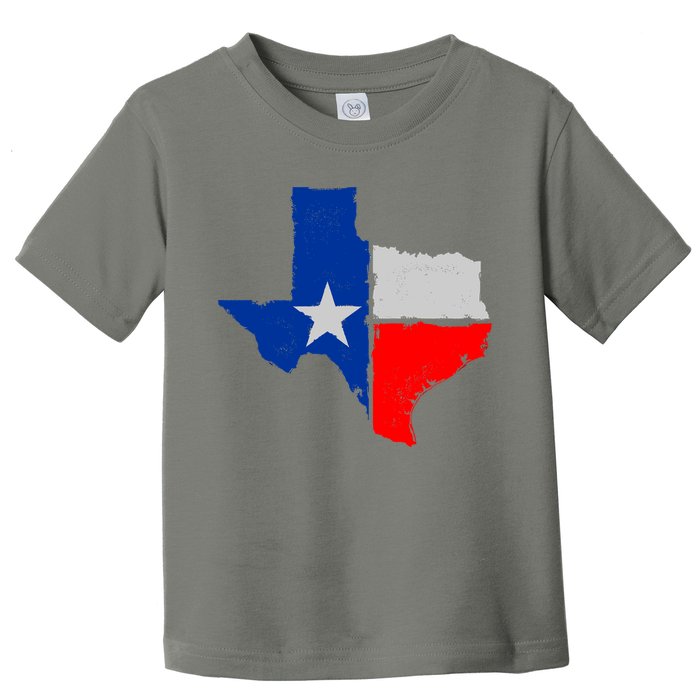 Distressed Texas State Map Flag Toddler T-Shirt