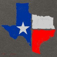 Distressed Texas State Map Flag Cotton Canvas Backpack