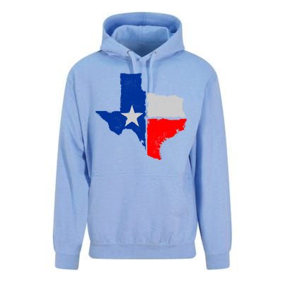 Distressed Texas State Map Flag Unisex Surf Hoodie