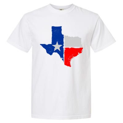 Distressed Texas State Map Flag Garment-Dyed Heavyweight T-Shirt