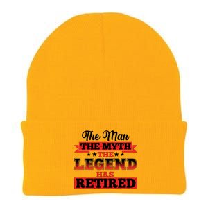 Distressed The Man The Myth The Legend Has Retired  Knit Cap Winter Beanie