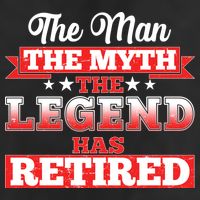 Distressed The Man The Myth The Legend Has Retired  7 Panel Mesh Trucker Snapback Hat