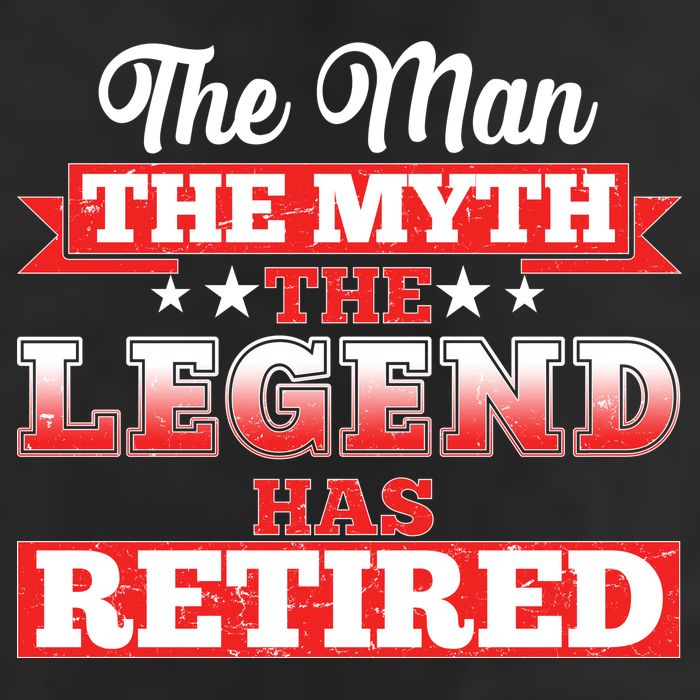 Distressed The Man The Myth The Legend Has Retired  7 Panel Mesh Trucker Snapback Hat