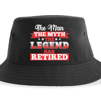 Distressed The Man The Myth The Legend Has Retired  Sustainable Bucket Hat