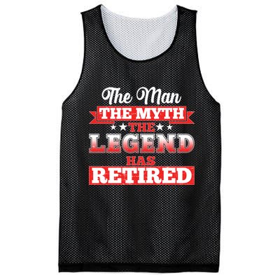 Distressed The Man The Myth The Legend Has Retired  Mesh Reversible Basketball Jersey Tank
