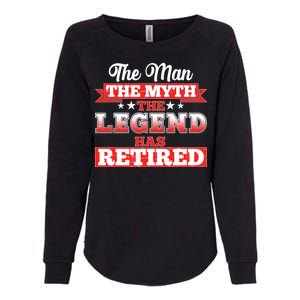 Distressed The Man The Myth The Legend Has Retired  Womens California Wash Sweatshirt