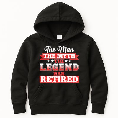 Distressed The Man The Myth The Legend Has Retired  Kids Hoodie