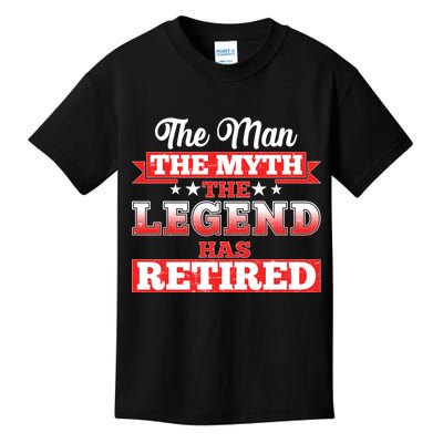 Distressed The Man The Myth The Legend Has Retired  Kids T-Shirt