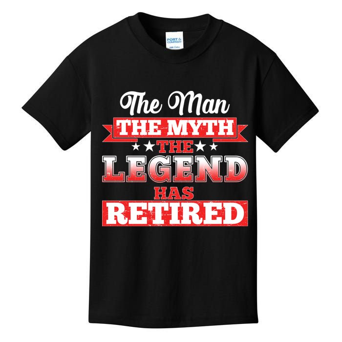 Distressed The Man The Myth The Legend Has Retired  Kids T-Shirt