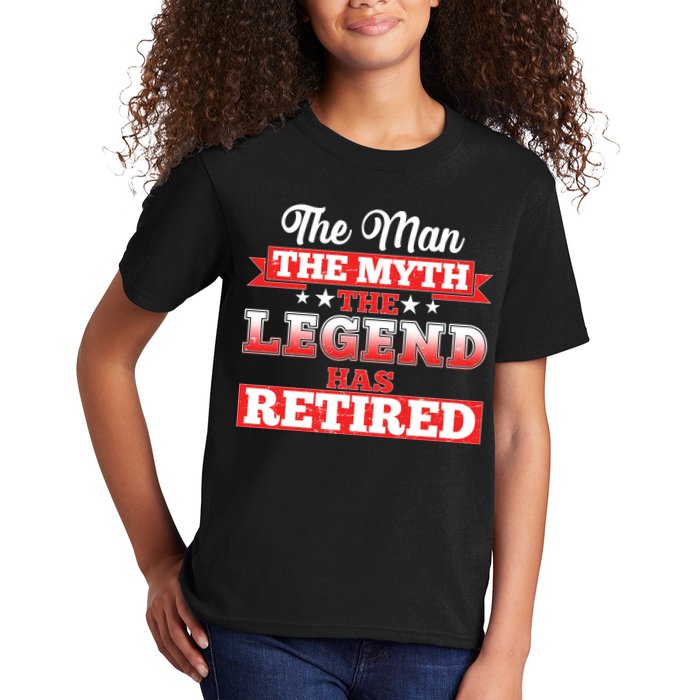 Distressed The Man The Myth The Legend Has Retired  Kids T-Shirt