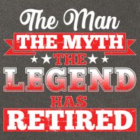 Distressed The Man The Myth The Legend Has Retired  Cotton Canvas Backpack