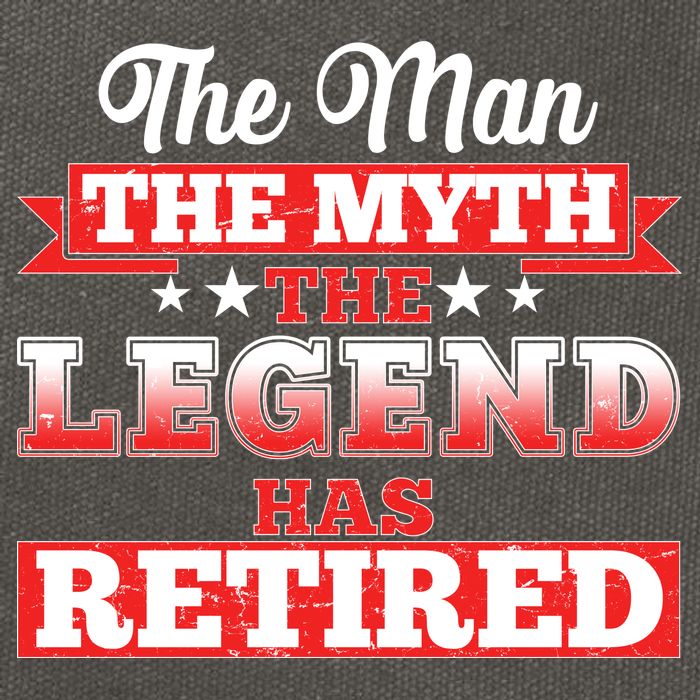 Distressed The Man The Myth The Legend Has Retired  Cotton Canvas Backpack