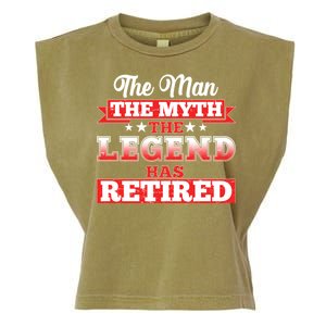 Distressed The Man The Myth The Legend Has Retired  Garment-Dyed Women's Muscle Tee