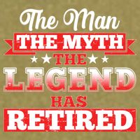 Distressed The Man The Myth The Legend Has Retired  Garment-Dyed Women's Muscle Tee