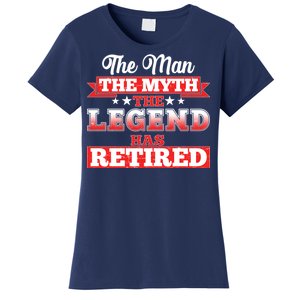 Distressed The Man The Myth The Legend Has Retired  Women's T-Shirt