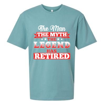 Distressed The Man The Myth The Legend Has Retired  Sueded Cloud Jersey T-Shirt