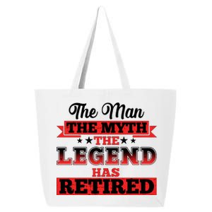 Distressed The Man The Myth The Legend Has Retired  25L Jumbo Tote