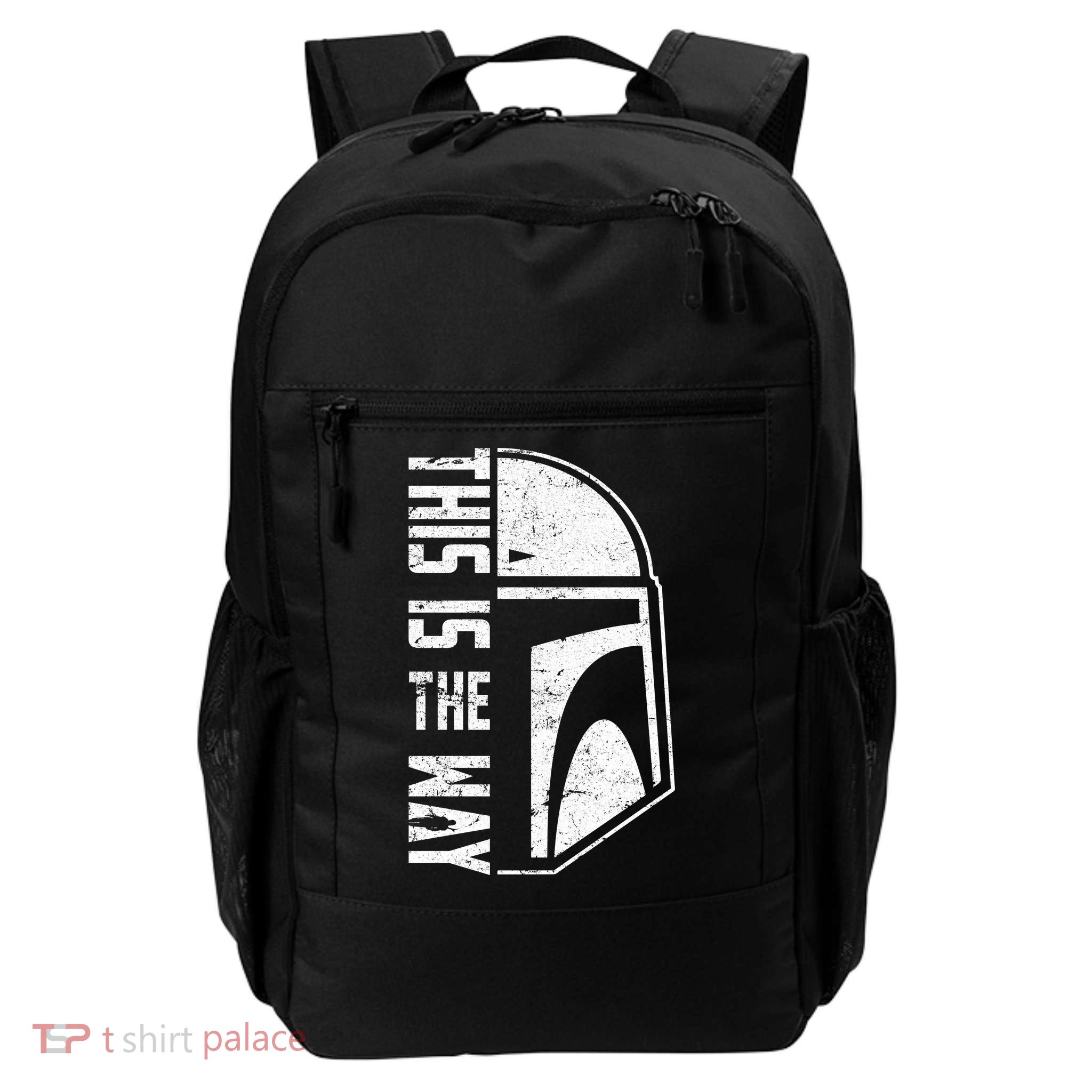 Distressed This Is The Way Helmet Daily Commute Backpack