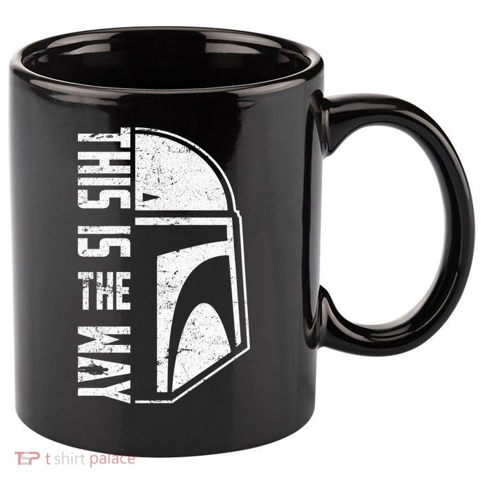 Distressed This Is The Way Helmet 11oz C Handle Ceramic Mug