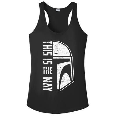 Distressed This Is The Way Helmet Ladies PosiCharge Competitor Racerback Tank