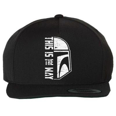 Distressed This Is The Way Helmet Wool Snapback Cap