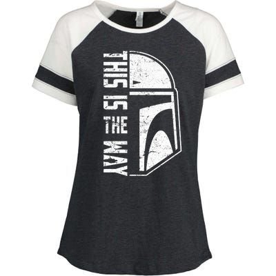 Distressed This Is The Way Helmet Enza Ladies Jersey Colorblock Tee