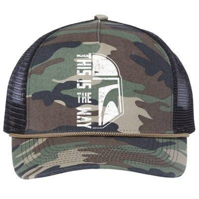 Distressed This Is The Way Helmet Retro Rope Trucker Hat Cap