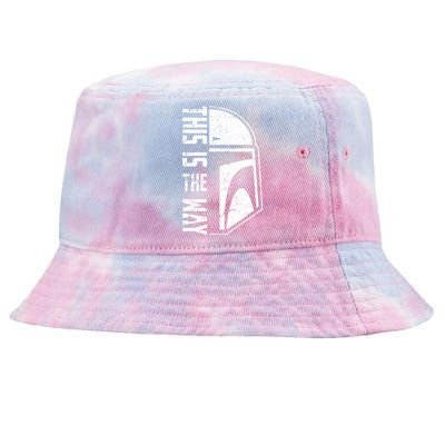 Distressed This Is The Way Helmet Tie-Dyed Bucket Hat