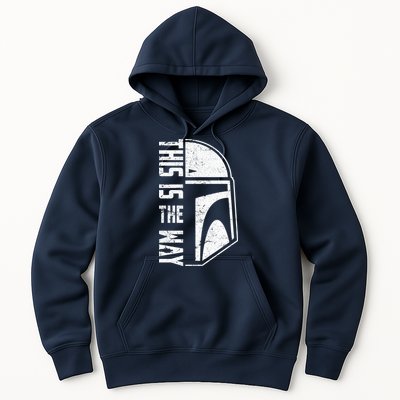 Distressed This Is The Way Helmet Hoodie