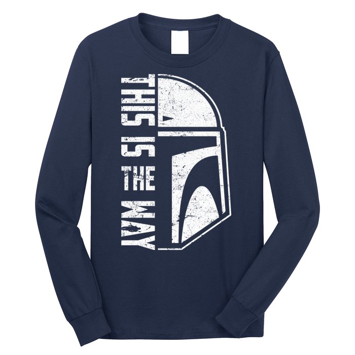 Distressed This Is The Way Helmet Long Sleeve Shirt