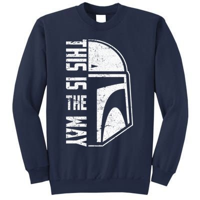 Distressed This Is The Way Helmet Sweatshirt