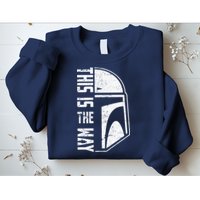 Distressed This Is The Way Helmet Sweatshirt