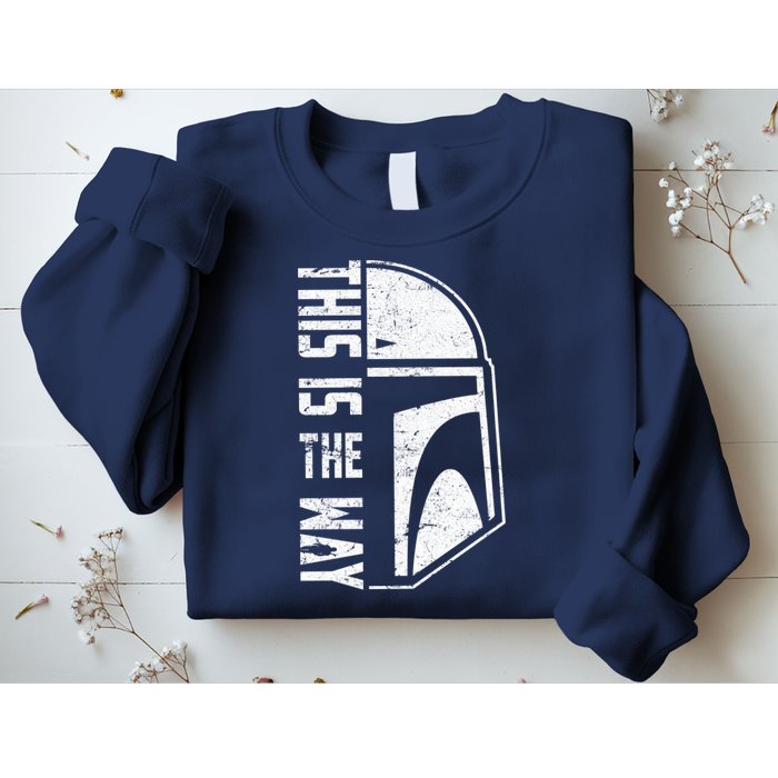 Distressed This Is The Way Helmet Sweatshirt