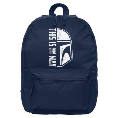 Distressed This Is The Way Helmet 16 in Basic Backpack