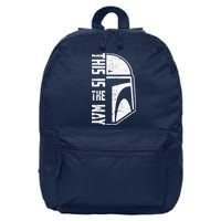Distressed This Is The Way Helmet 16 in Basic Backpack