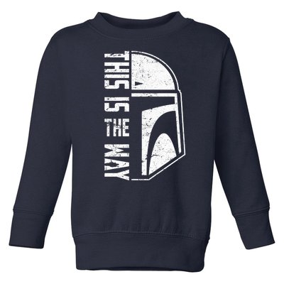 Distressed This Is The Way Helmet Toddler Sweatshirt