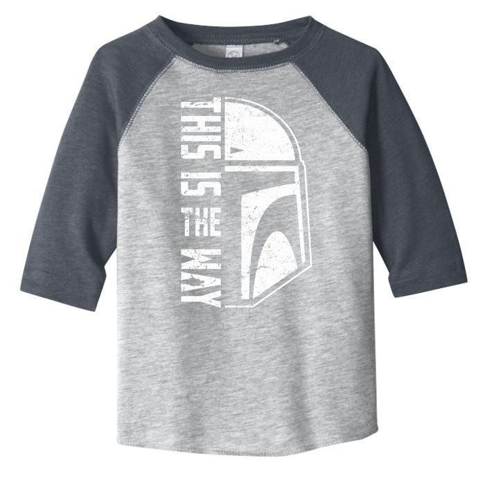 Distressed This Is The Way Helmet Toddler Fine Jersey T-Shirt