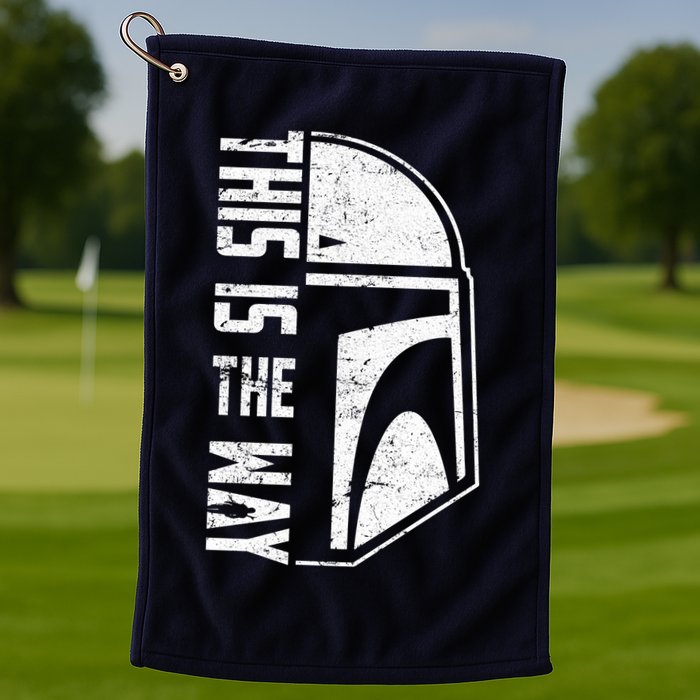 Distressed This Is The Way Helmet Golf Towel