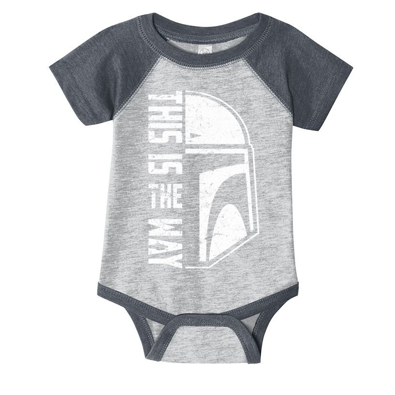 Distressed This Is The Way Helmet Infant Baby Jersey Bodysuit