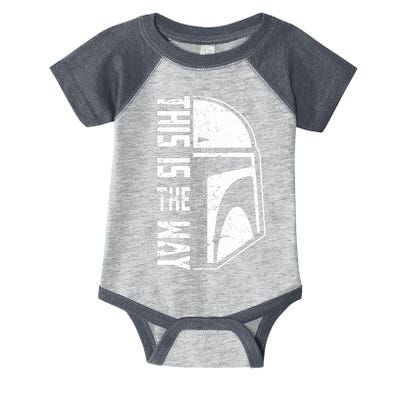 Distressed This Is The Way Helmet Infant Baby Jersey Bodysuit