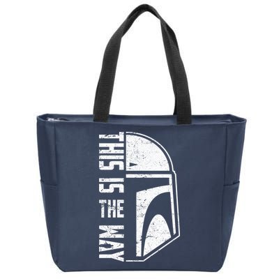 Distressed This Is The Way Helmet Zip Tote Bag