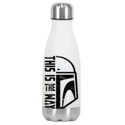 Distressed This Is The Way Helmet Stainless Steel Insulated Water Bottle