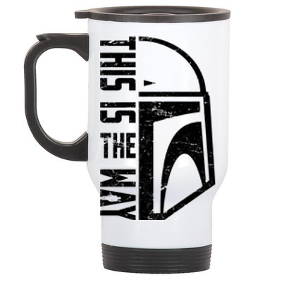 Distressed This Is The Way Helmet Stainless Steel Travel Mug