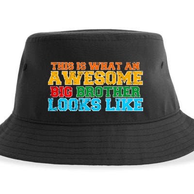 Distressed This is What an Awesome Big Brother Looks Like Sustainable Bucket Hat