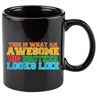 Distressed This is What an Awesome Big Brother Looks Like 11oz C Handle Ceramic Mug