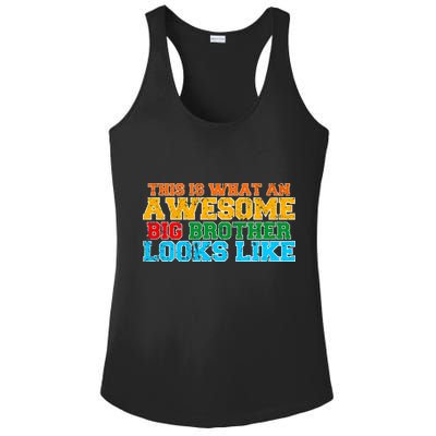 Distressed This is What an Awesome Big Brother Looks Like Ladies PosiCharge Competitor Racerback Tank
