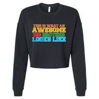 Distressed This is What an Awesome Big Brother Looks Like Cropped Pullover Crew