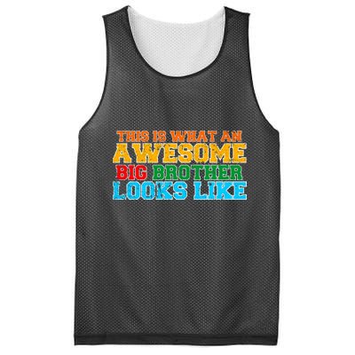 Distressed This is What an Awesome Big Brother Looks Like Mesh Reversible Basketball Jersey Tank