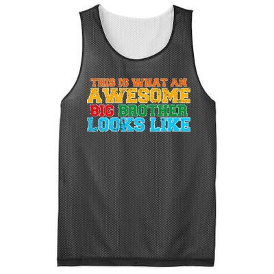 Distressed This is What an Awesome Big Brother Looks Like Mesh Reversible Basketball Jersey Tank