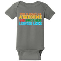 Distressed This is What an Awesome Big Brother Looks Like Baby Bodysuit